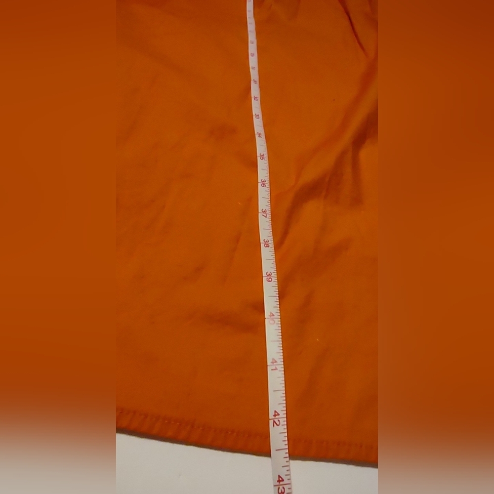 Reformation Strapless Ruched Orange Midi Dress - Picture 12 of 15